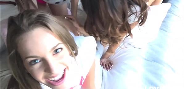  Three Amateur Teen Models Get Drunk And Fuck Photographer POV